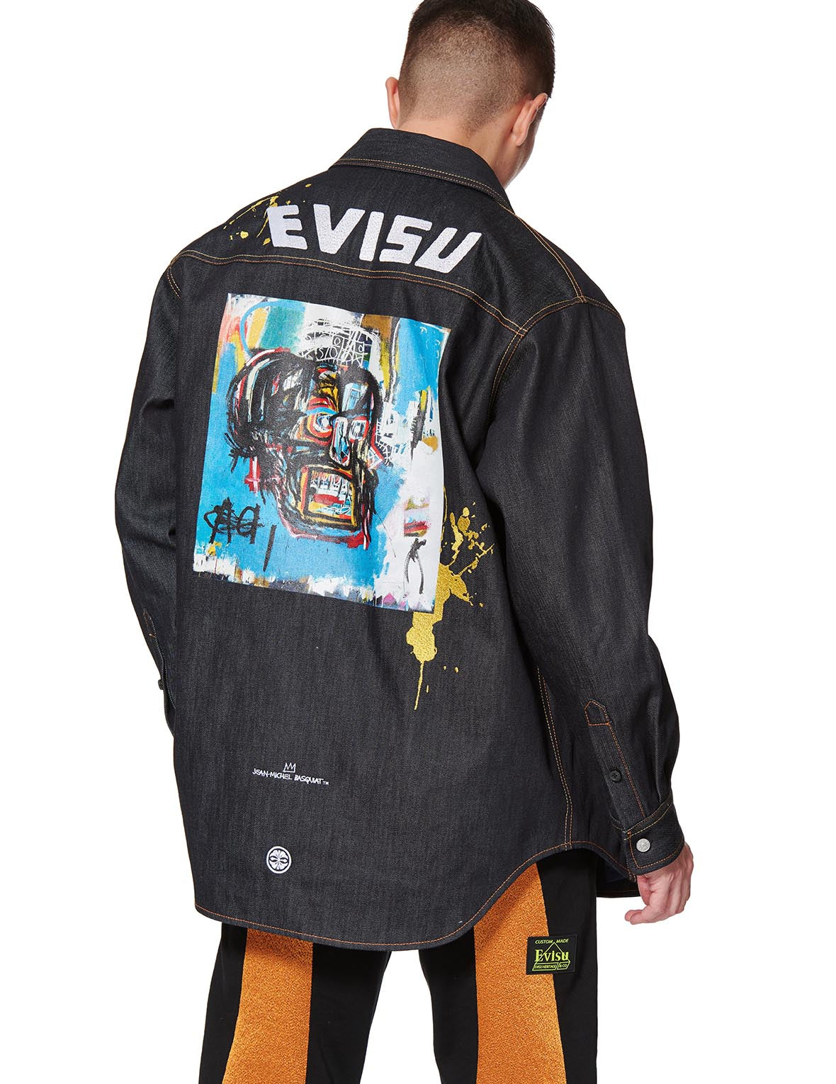 EVISU x Jean Michel Basquiat《無題》夾棉牛仔襯衫外套
