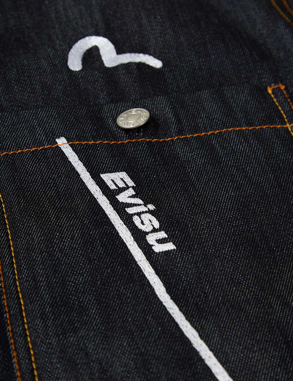 EVISU x Jean Michel Basquiat《無題》夾棉牛仔襯衫外套