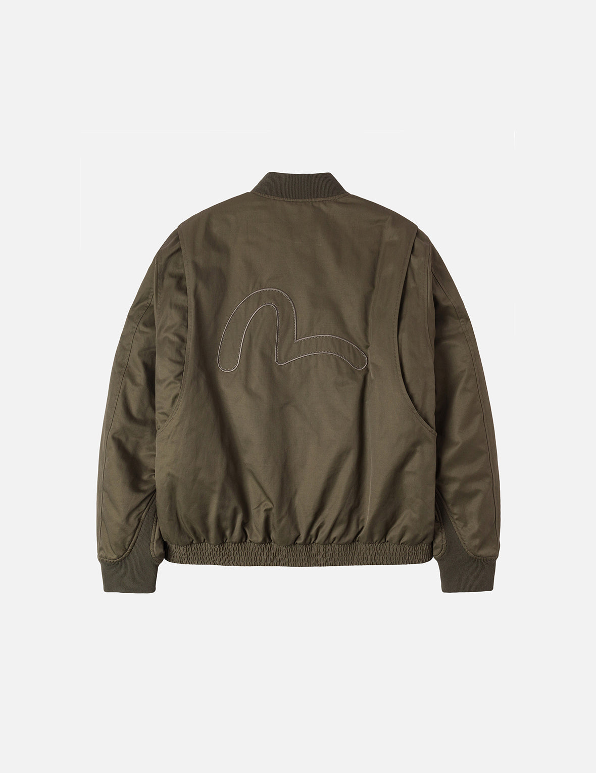 多重商標刺繡徽章常規版型夾棉飛行員外套
