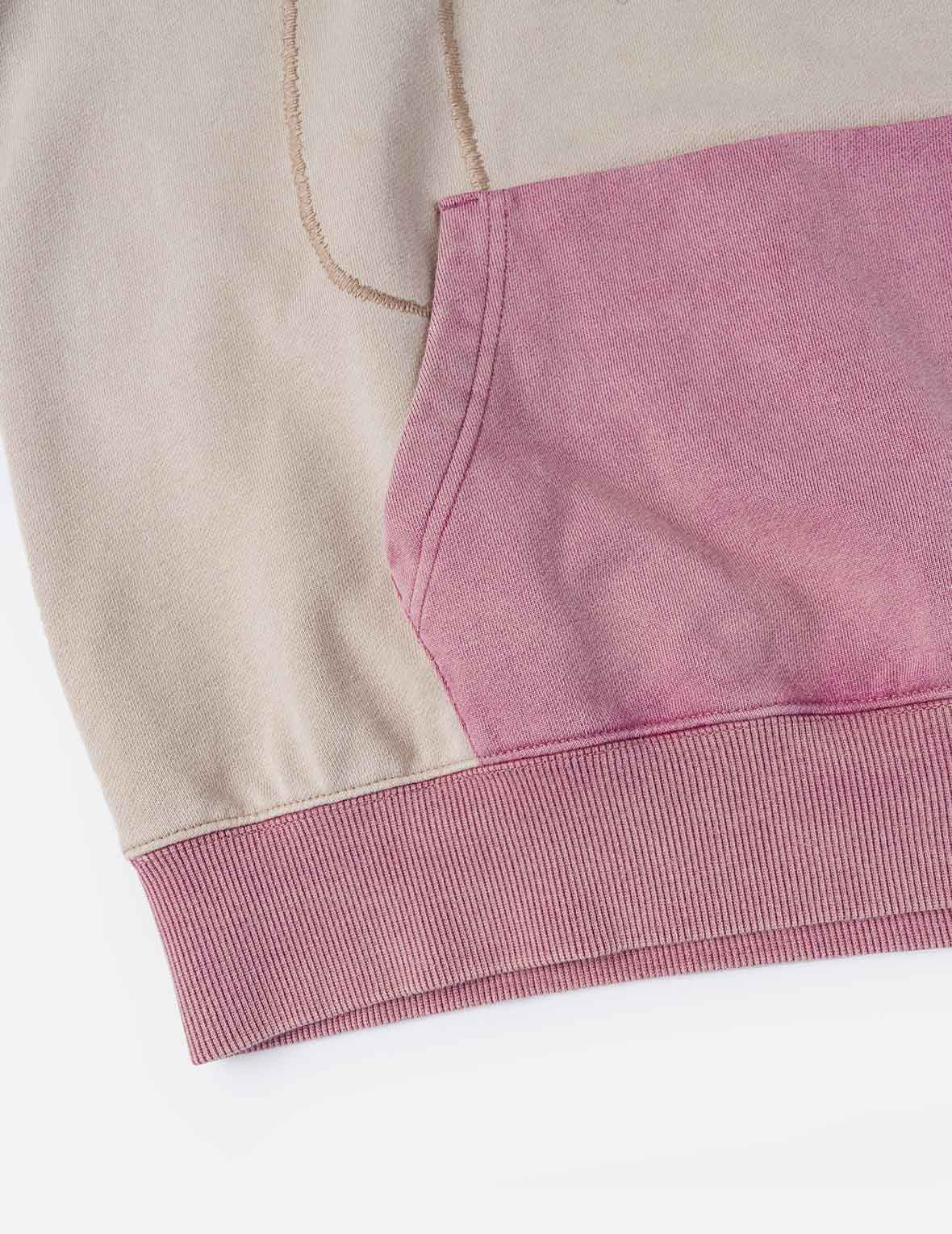 Color blocking Logo print and Daicock Embroidery Regular Fit Hoodie