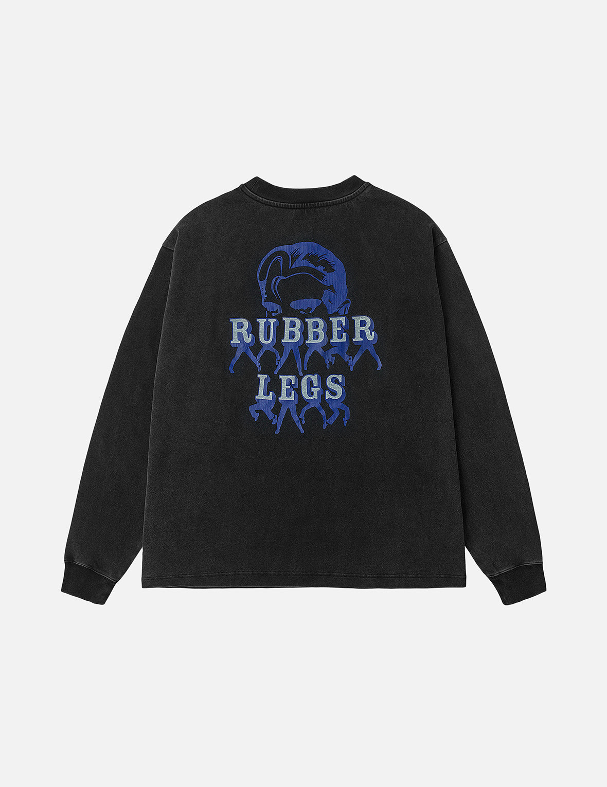 海鷗與美國舞蹈印花寬版休閒長袖T恤