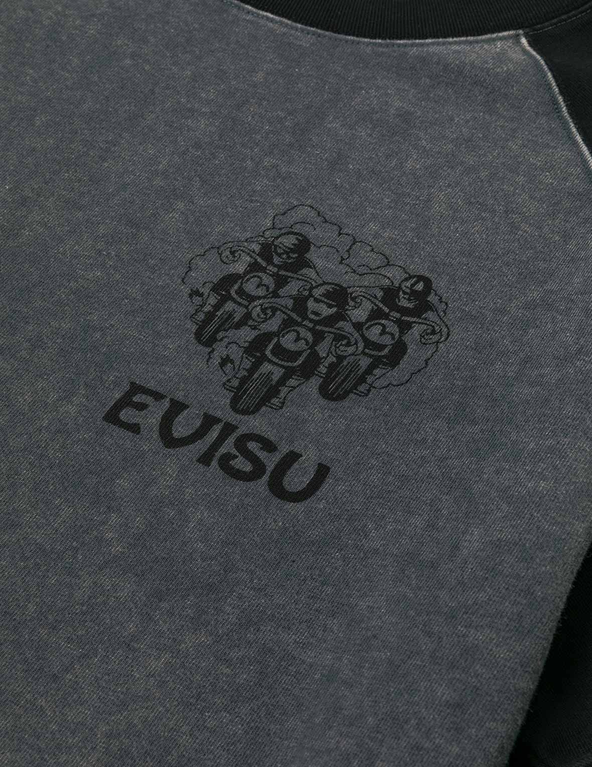 Retro Motocross Print Relax Fit Long-sleeve T-shirt