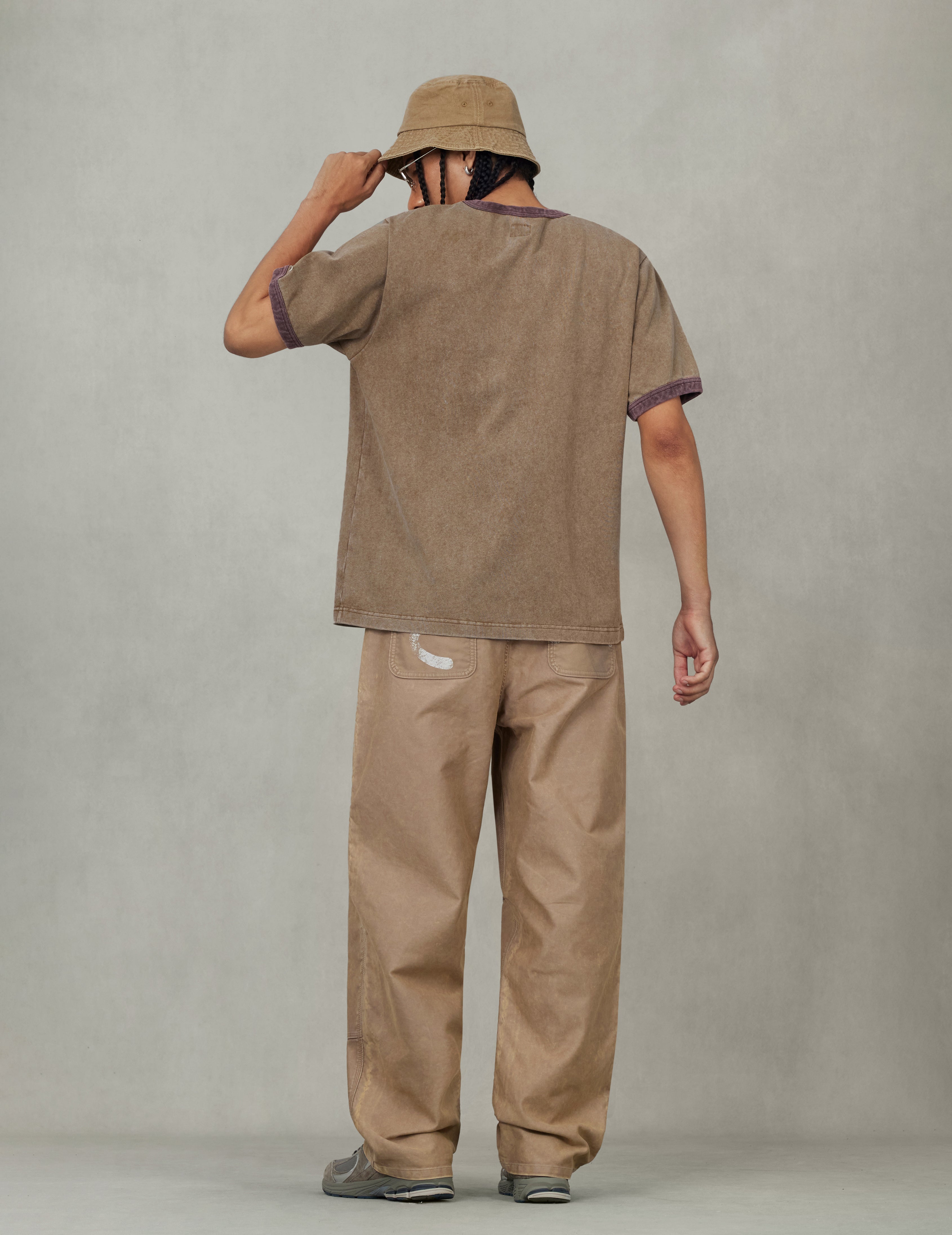 EVISU Workwear Print Relax Fit Ringer T-shirt