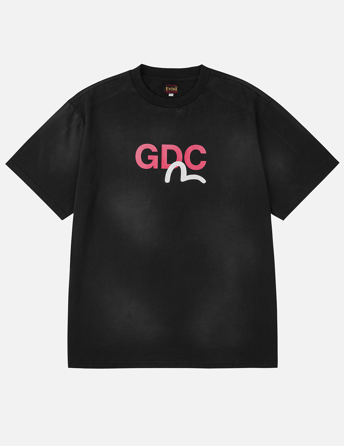 EVISU X GDC 髒洗寬版休閒T恤