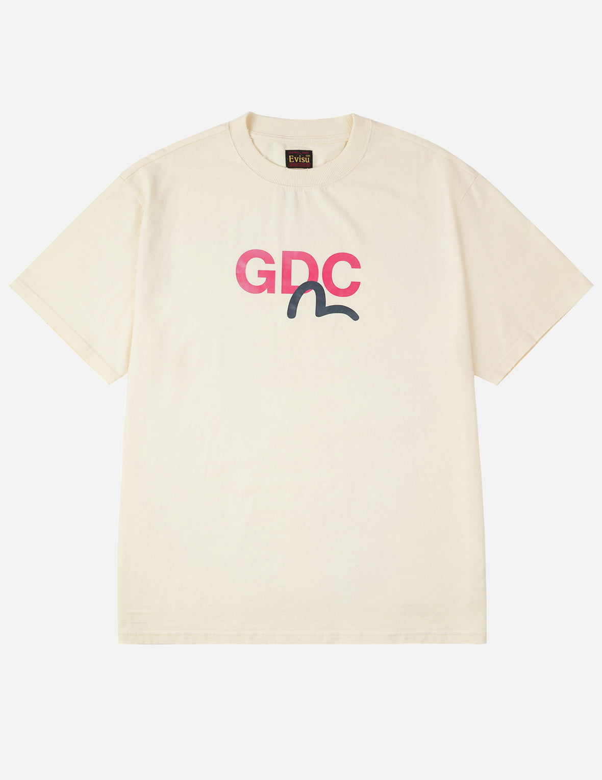 EVISU X GDC 髒洗寬版休閒T恤