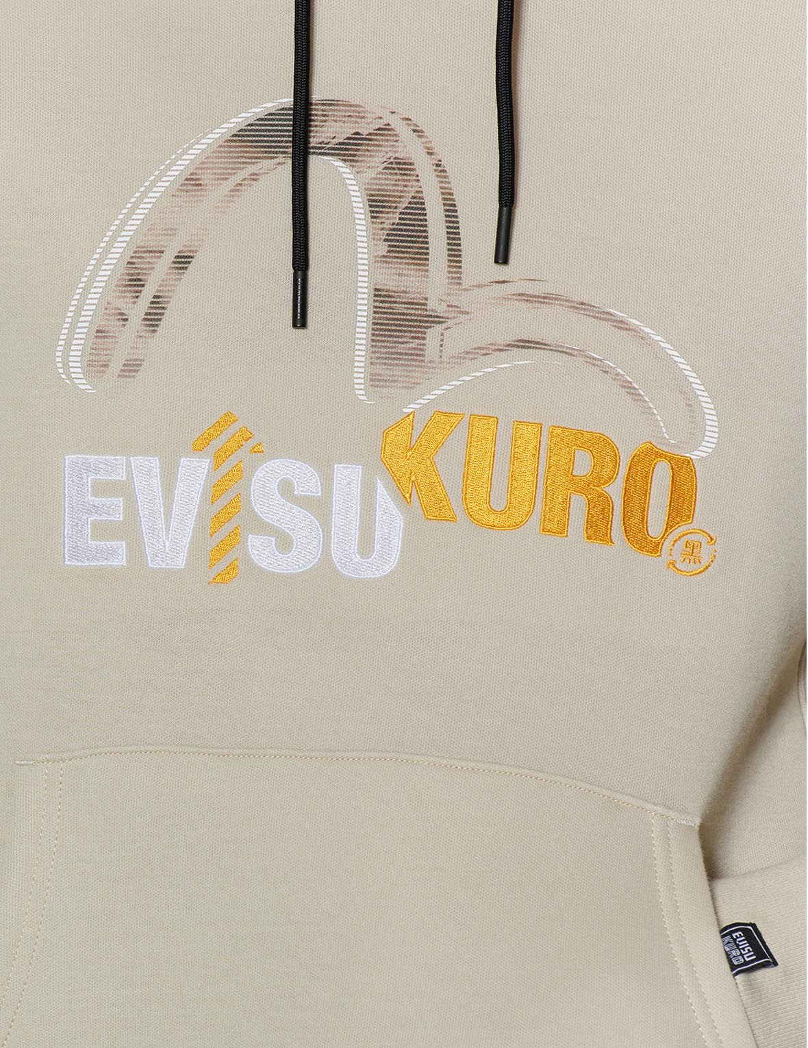 紋理海鷗印花連帽衛衣