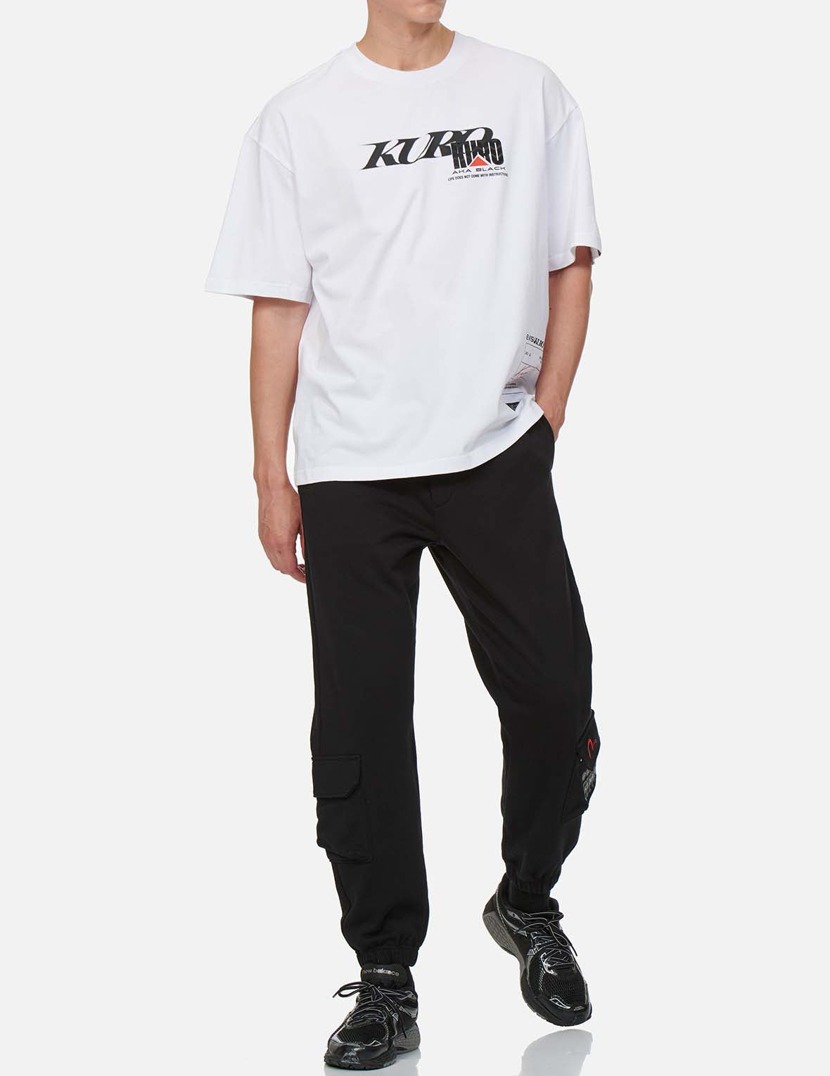 Ripple Effect Seagull and Shadow Print T-shirt