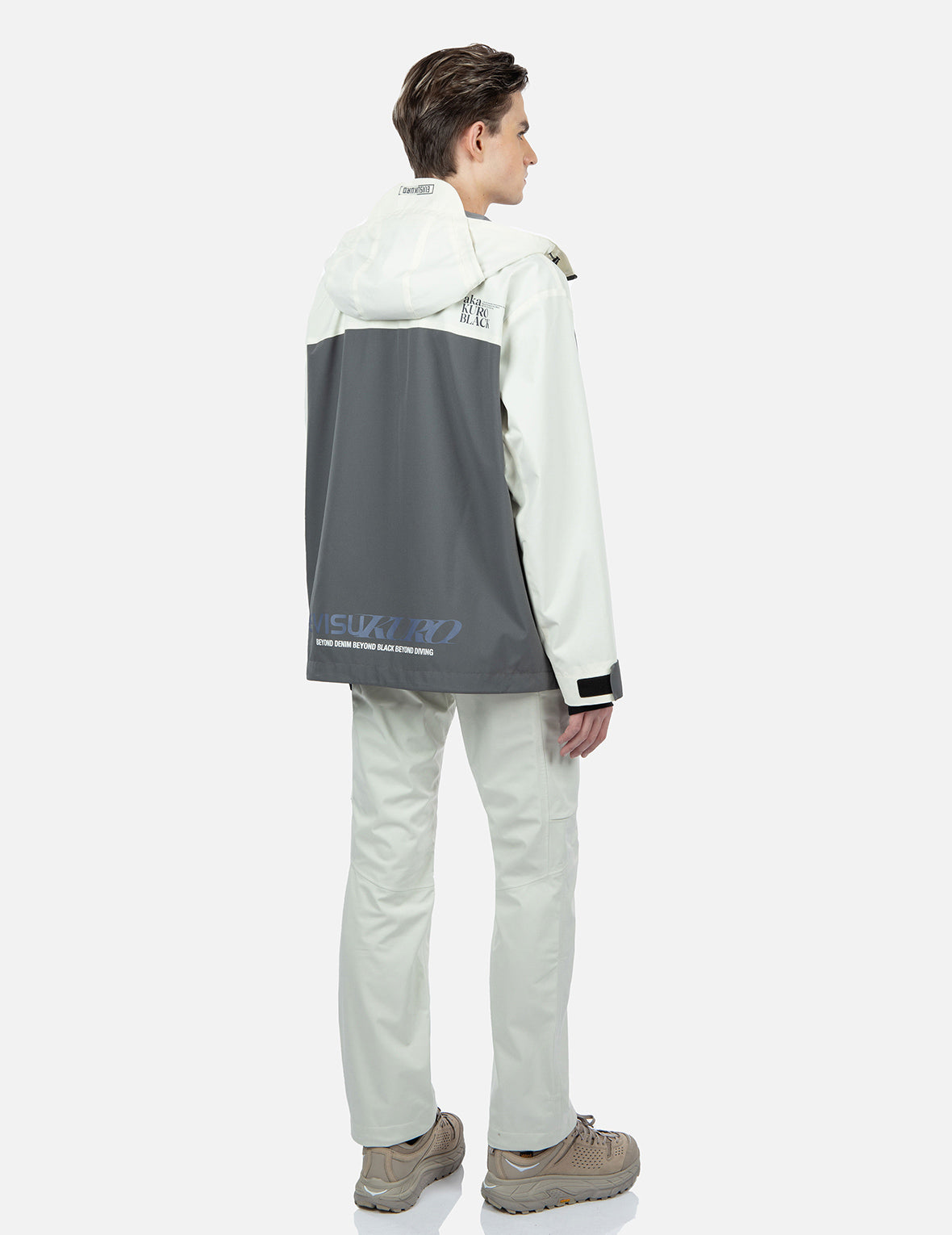 Logo印花撞色防風夾克