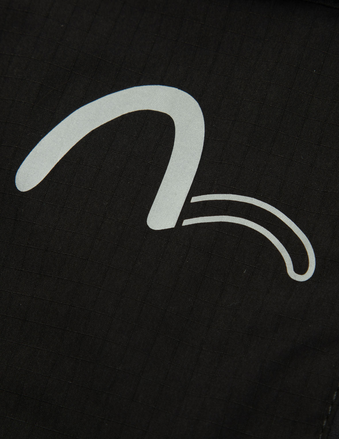 Seagull and Logo Print Slim Fit Windbreaker