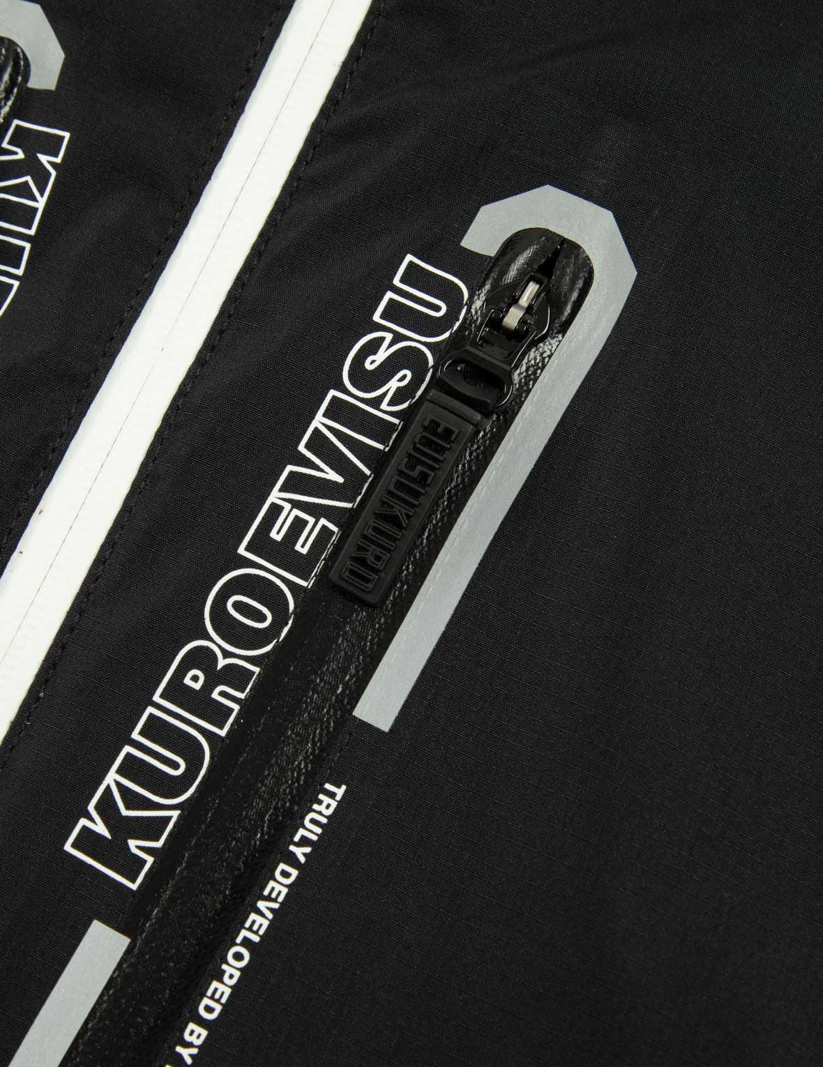 Seagull and Logo Print Slim Fit Windbreaker