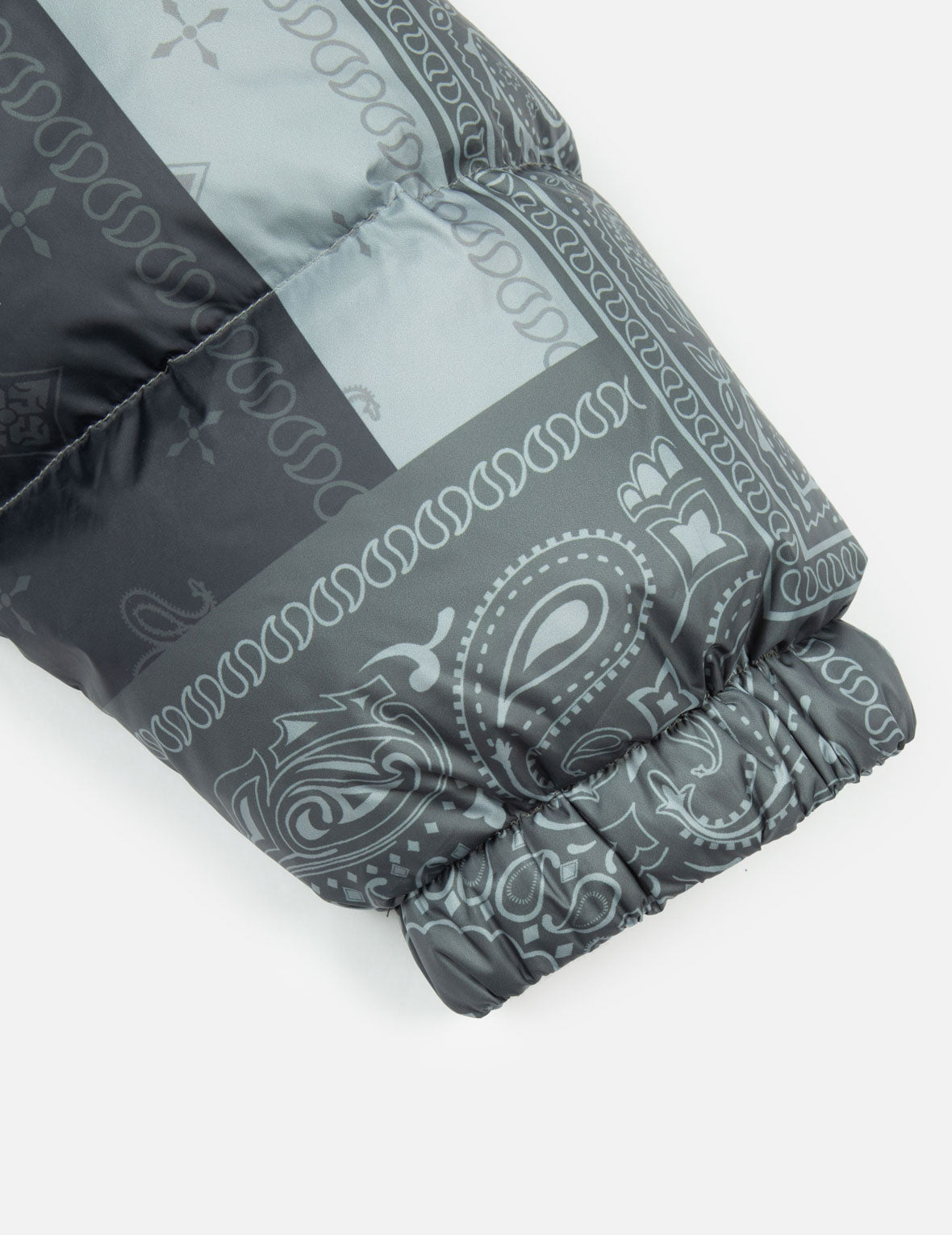 Multi Pattern with 3D Logo Embroidery Relax Fit Down Jacket