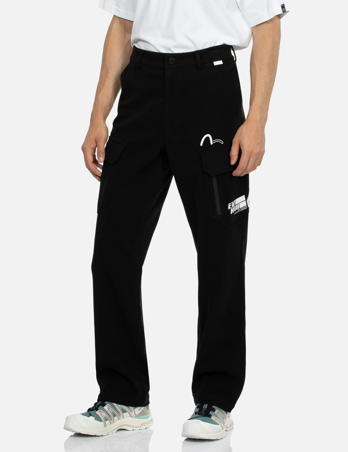 Logo and Seagull Print Regular Fit Pants