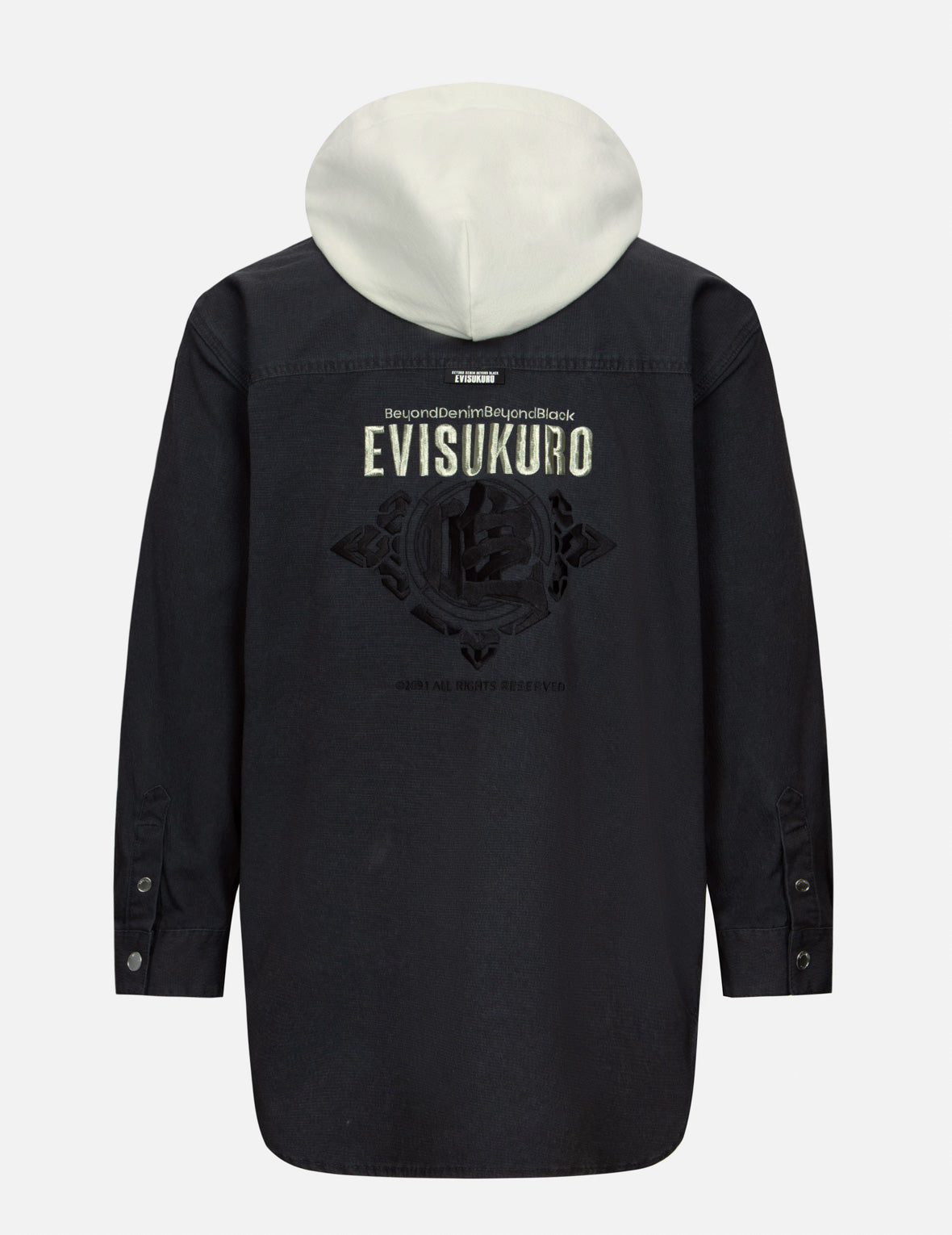 仿兩件式水洗寬版夾克