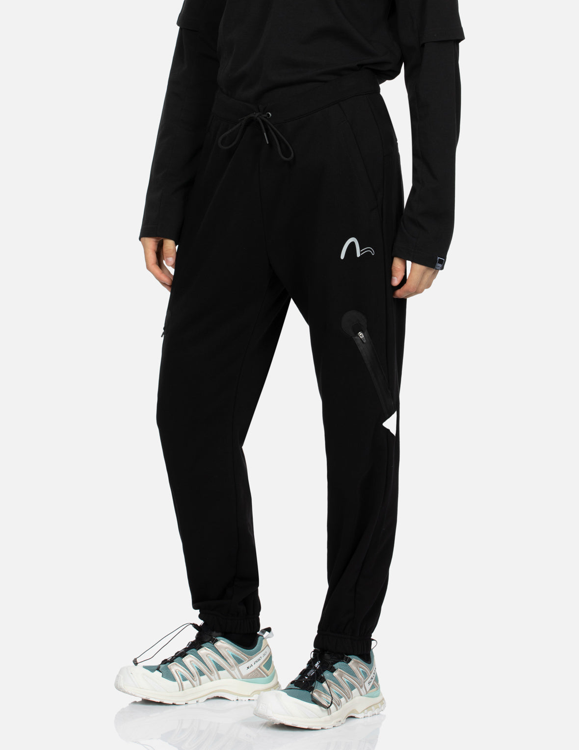 Seagull Print 3D Panelling Regular Fit Sweatpants