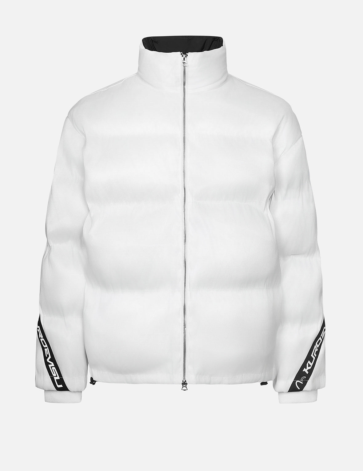 LED Light and Logo Print Relax Fit Down Jacket