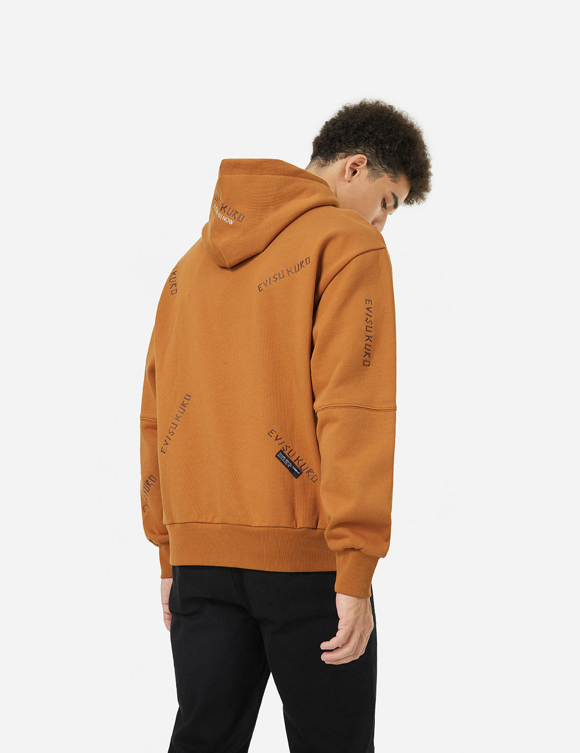 Allover Logo Embroidery Relax Fit Hoddie
