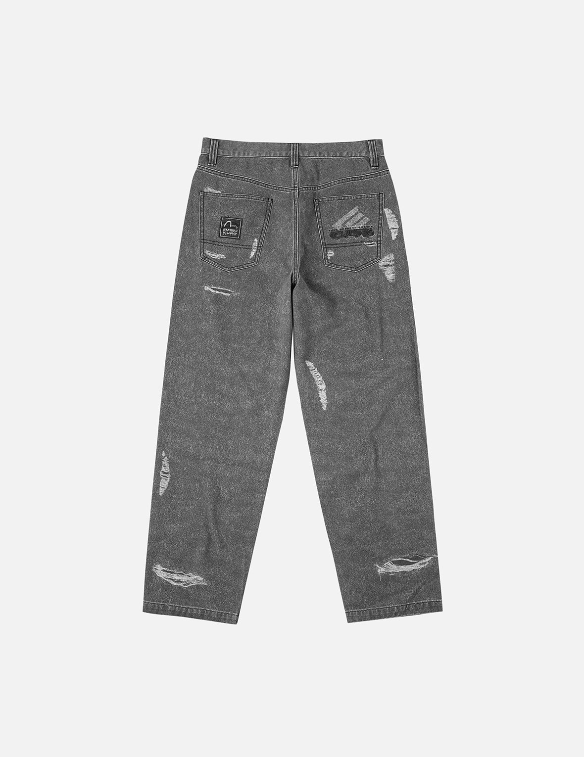 Distressed Print Relax Fit Pants