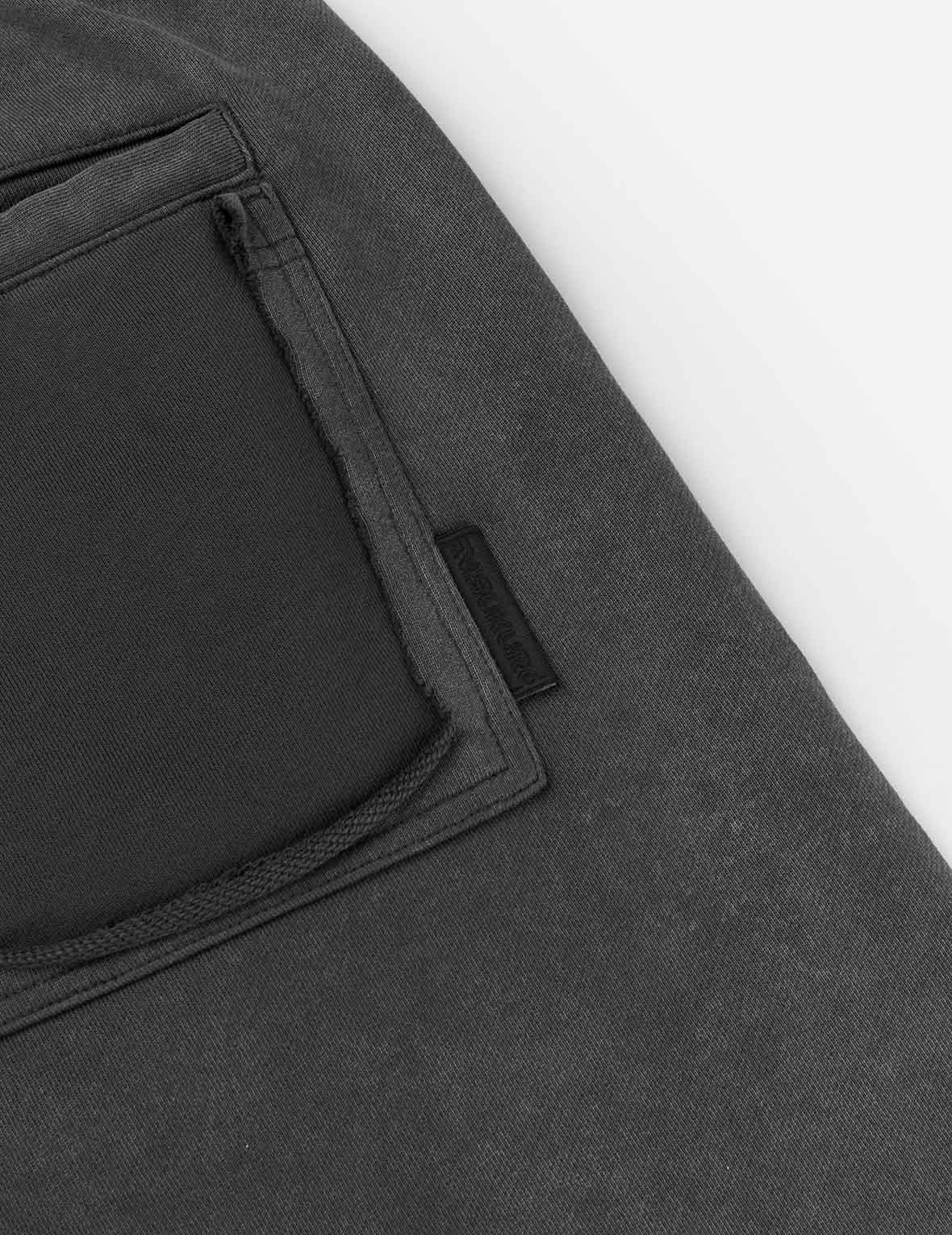 EVISUKURO E刺繡破損寬版運動褲