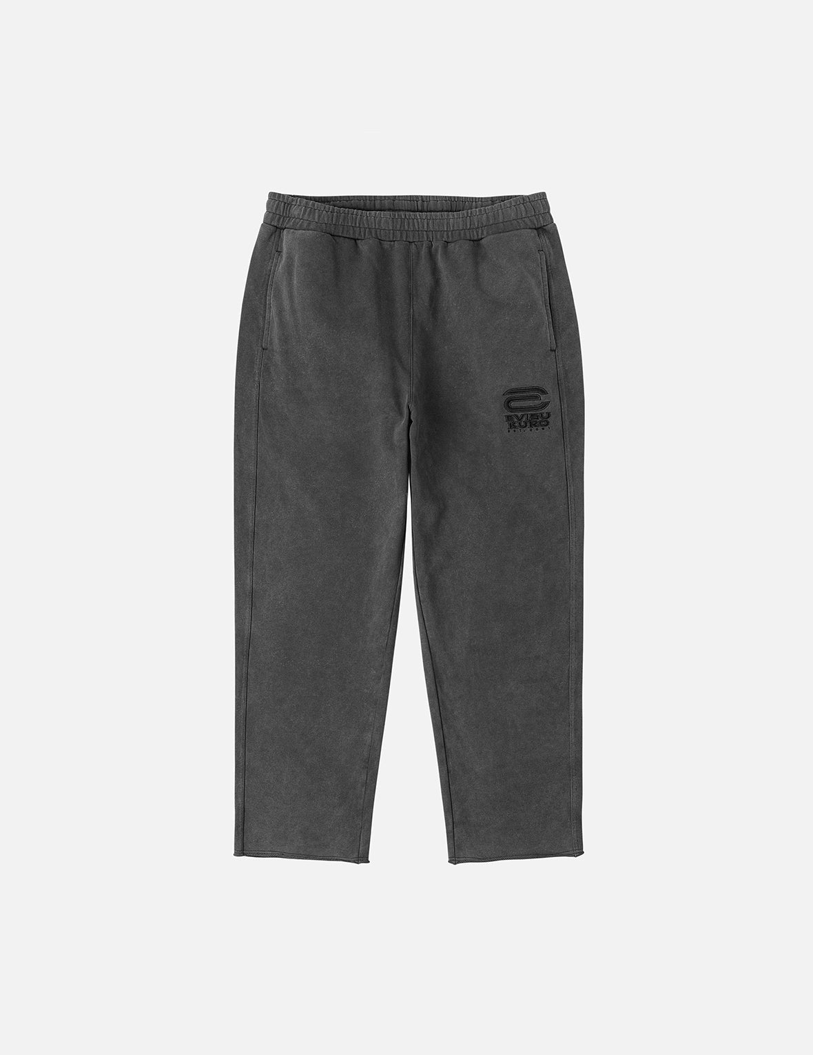 EVISUKURO E刺繡破損寬版運動褲