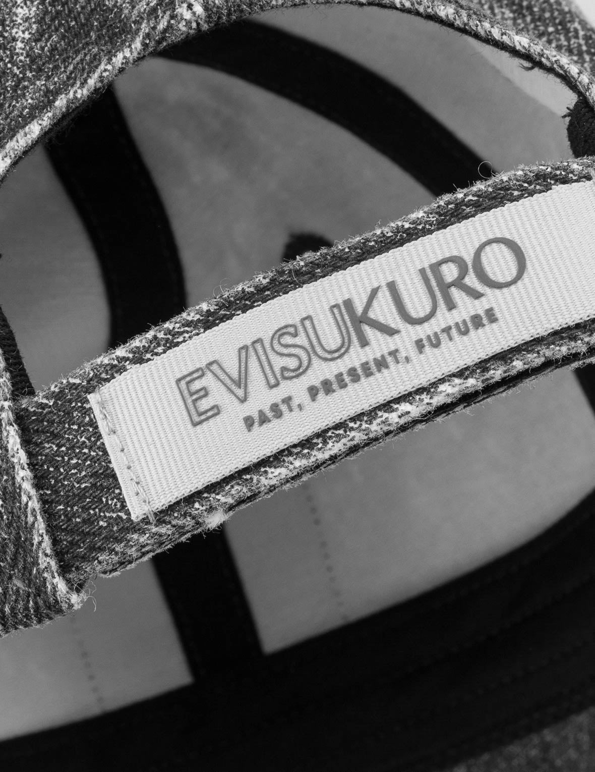 EVISUKURO Label Washed Cap