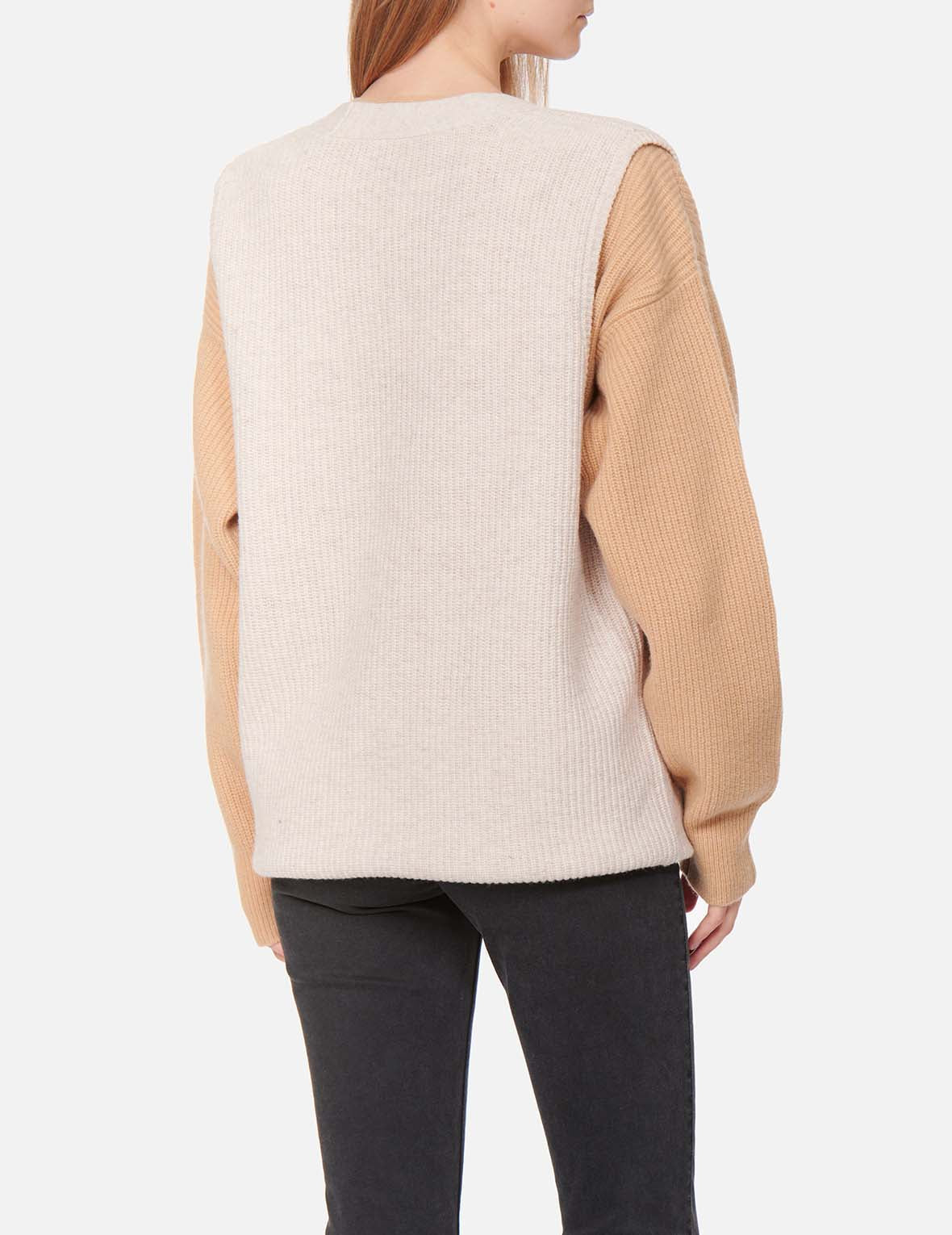 標誌刺繡兩件套針織開衫