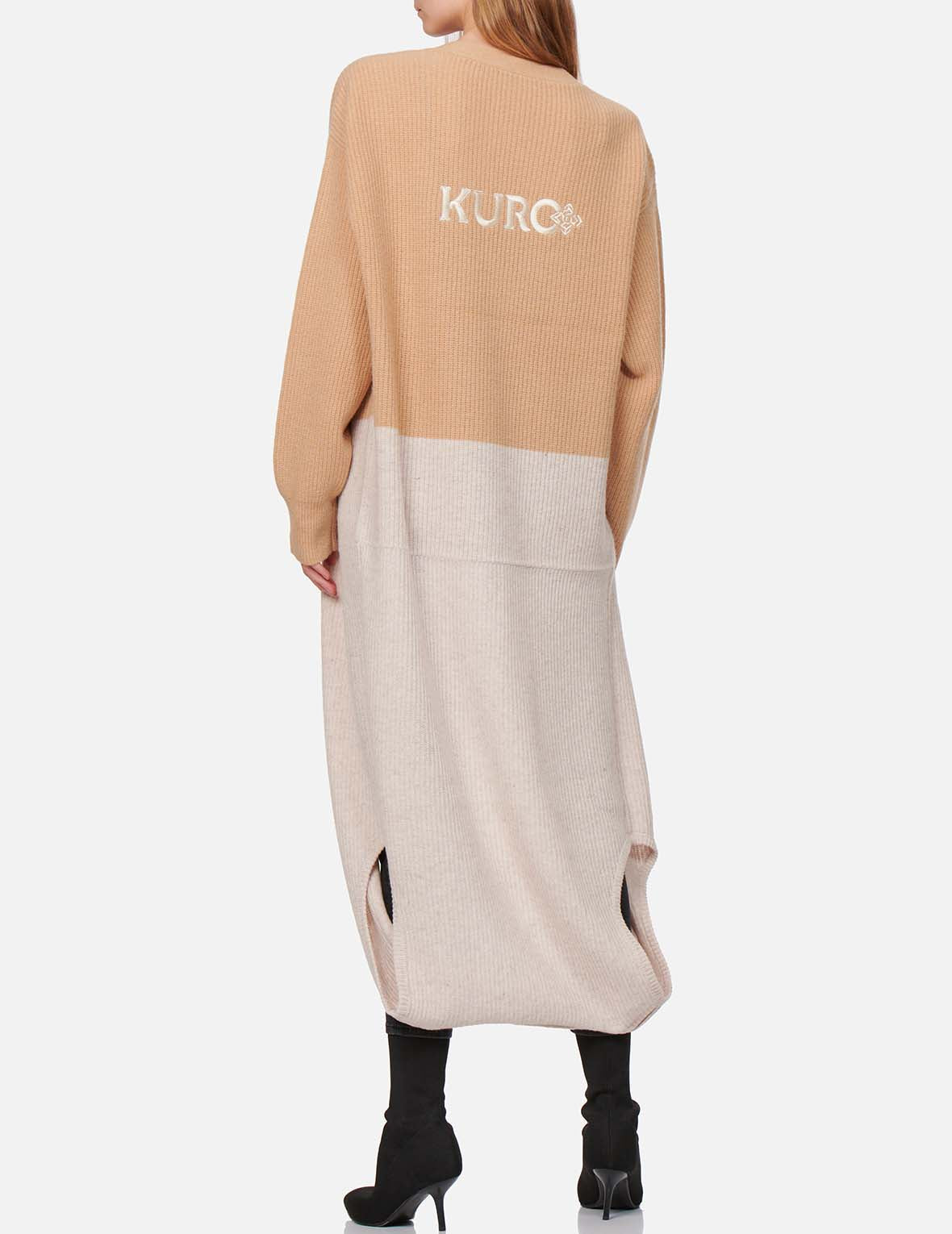 標誌刺繡兩件套針織開衫