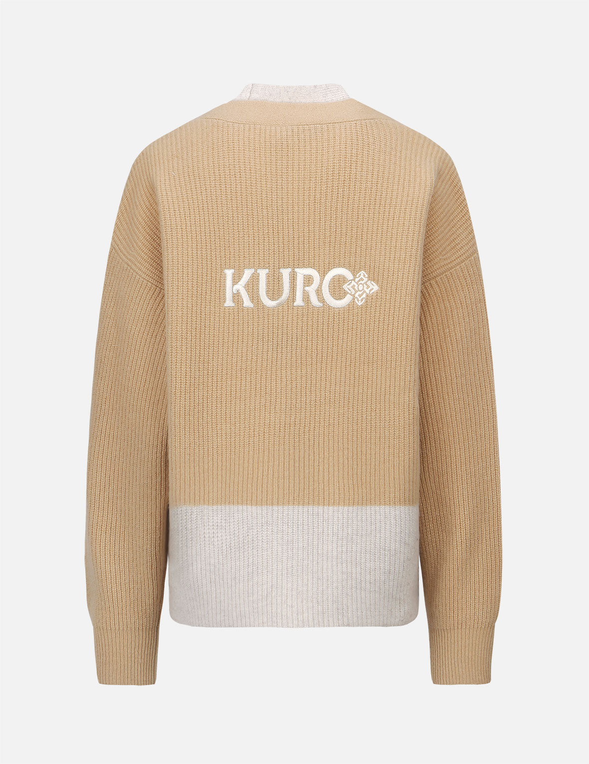 標誌刺繡兩件套針織開衫