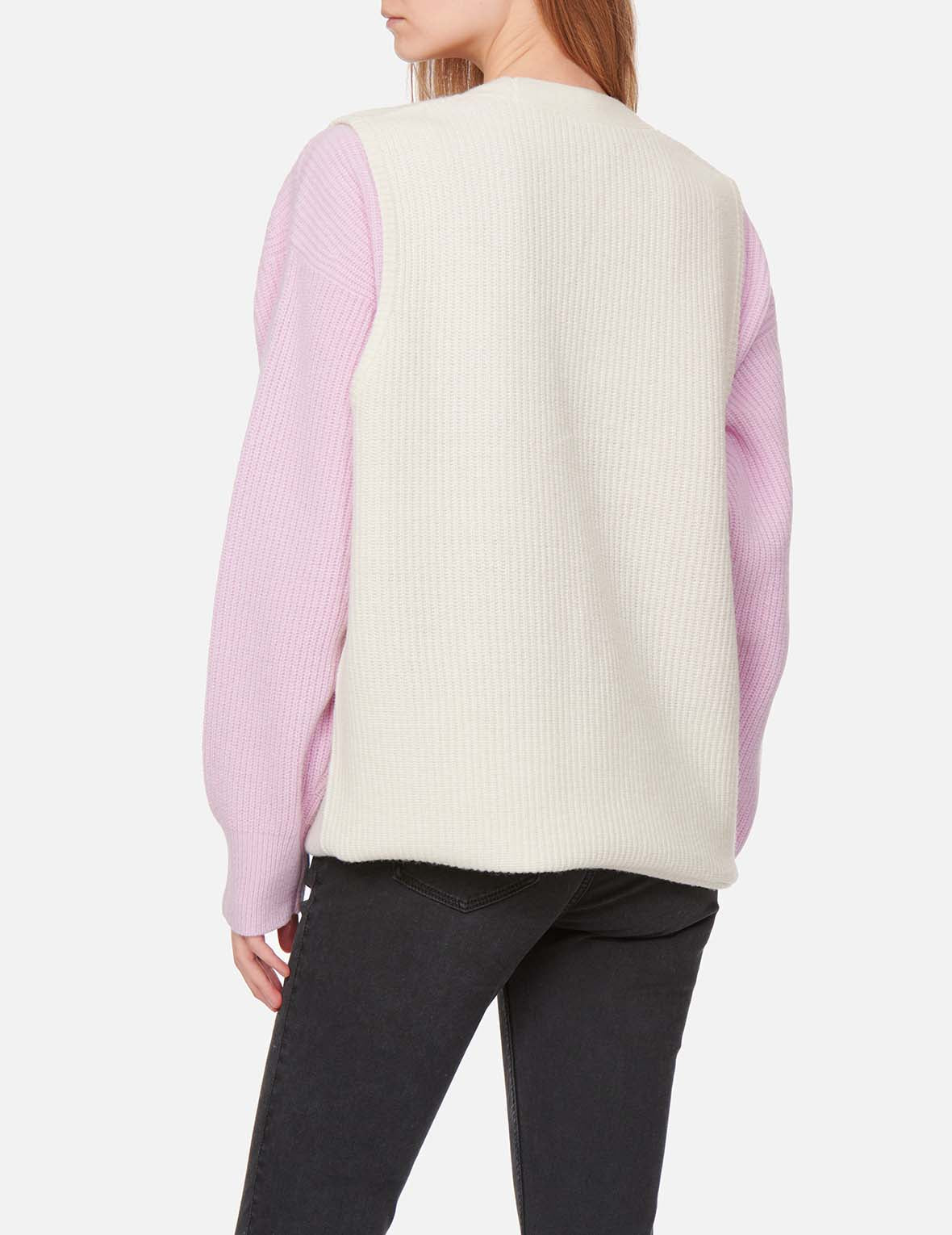 標誌刺繡兩件套針織開衫