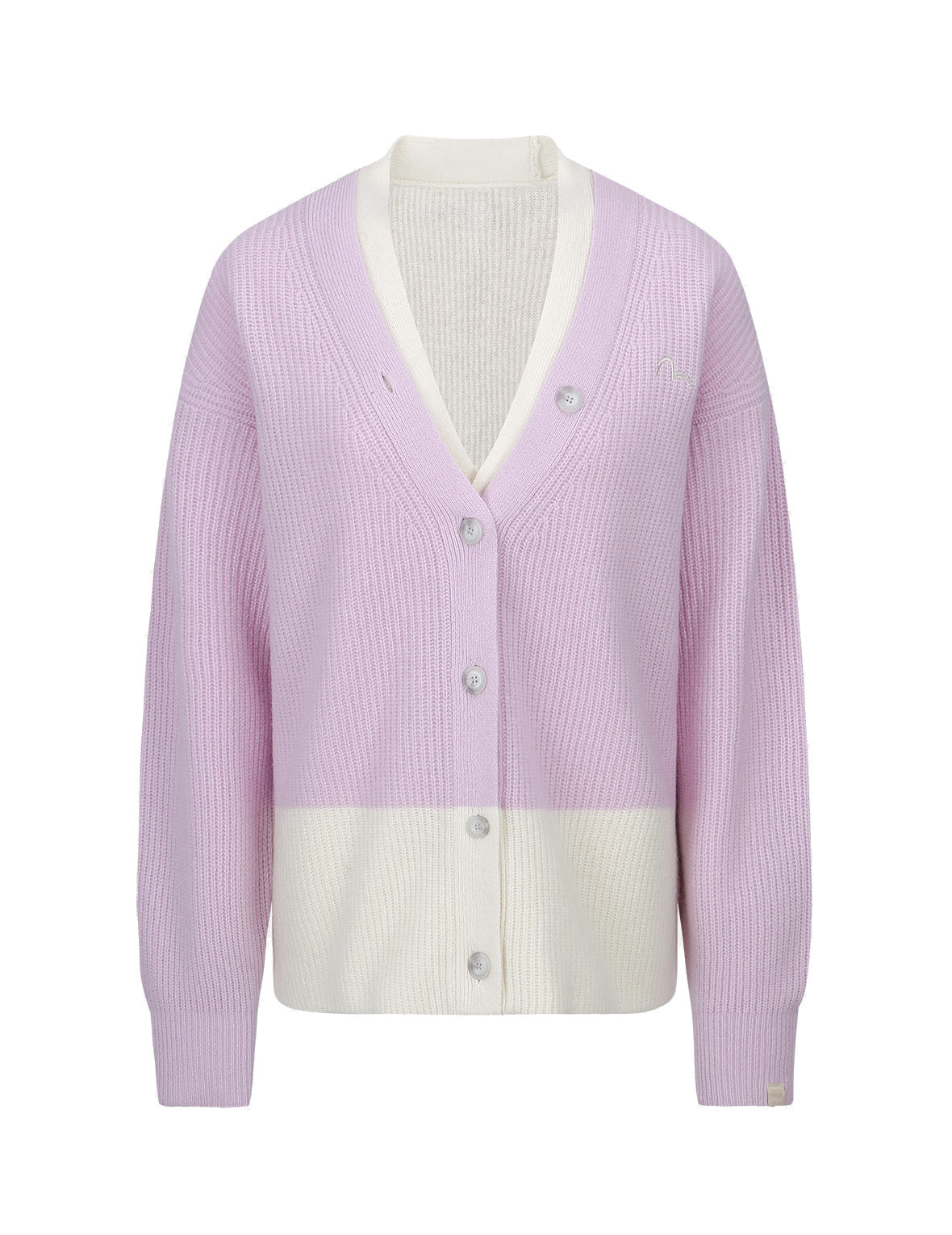 標誌刺繡兩件套針織開衫