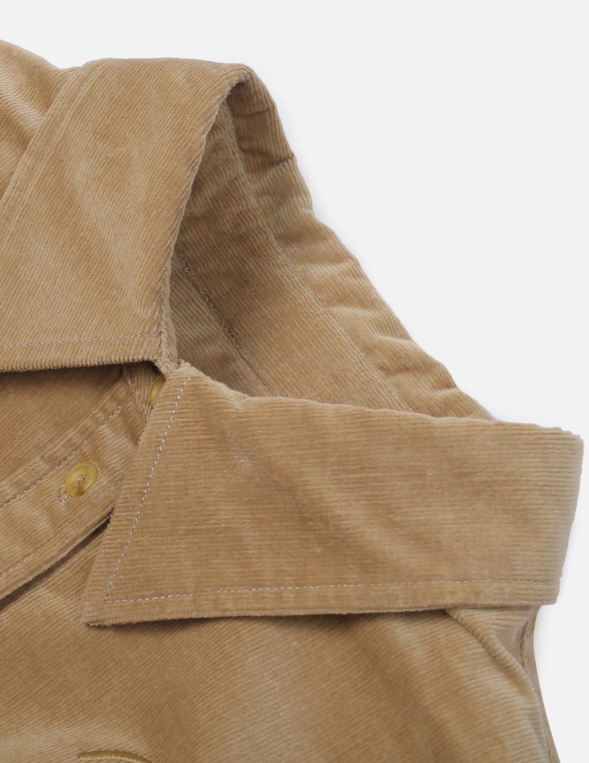 Logo Embroidered Corduroy Dress