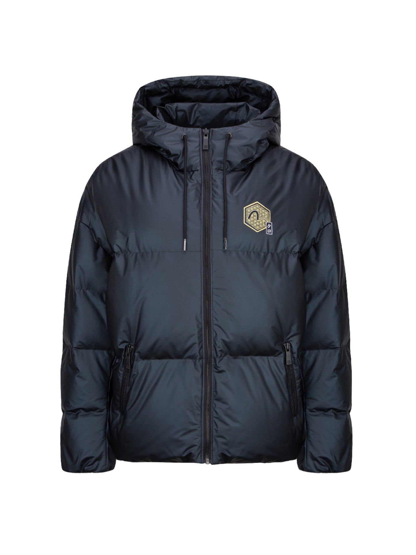 織錦圖案小海鷗刺繡羽絨外套