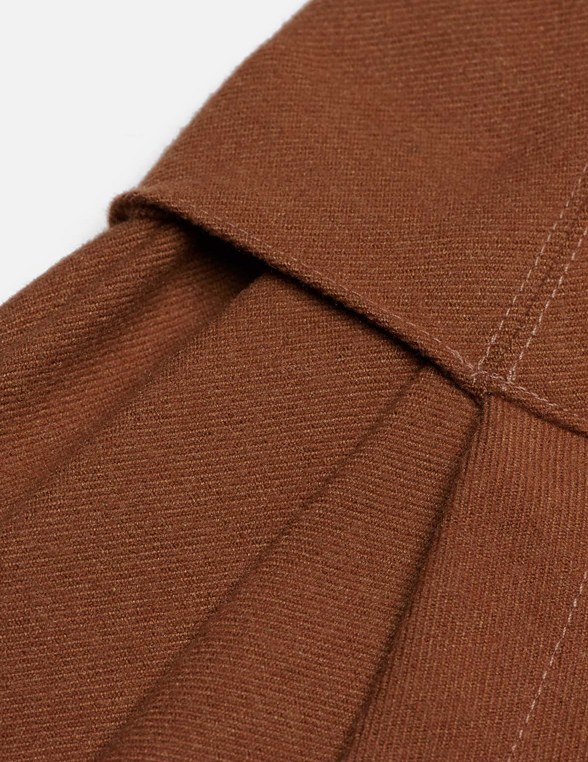 Leather Pocket Flap Asymmetric Skirt