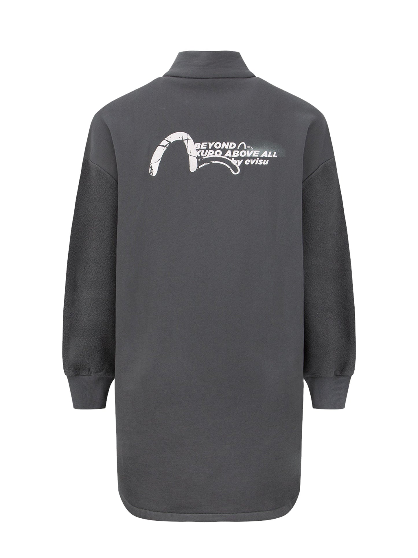 Slogan Print Turtle Neck Sweatdress