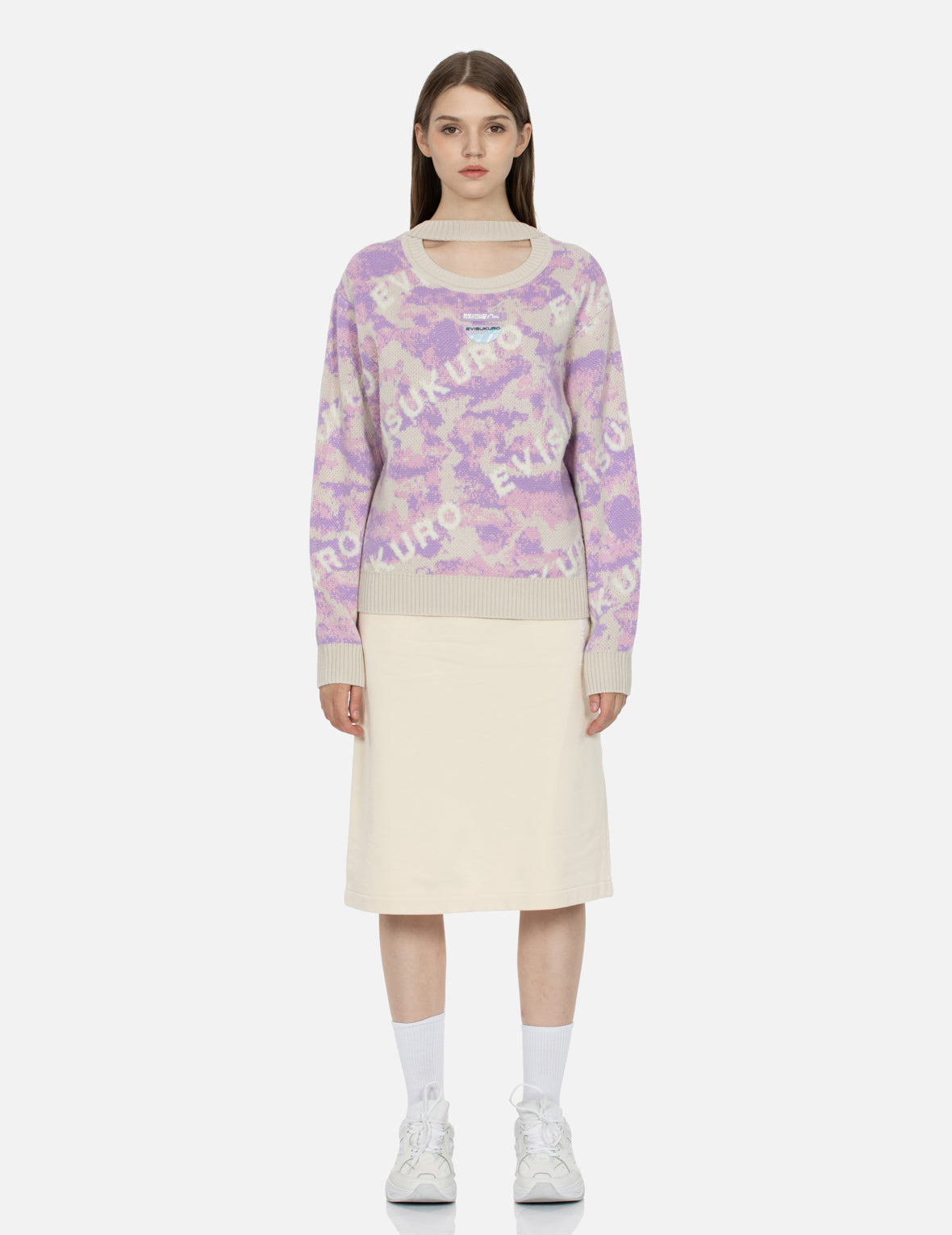 Monogram Jacquard Camouflage Oversized Sweater