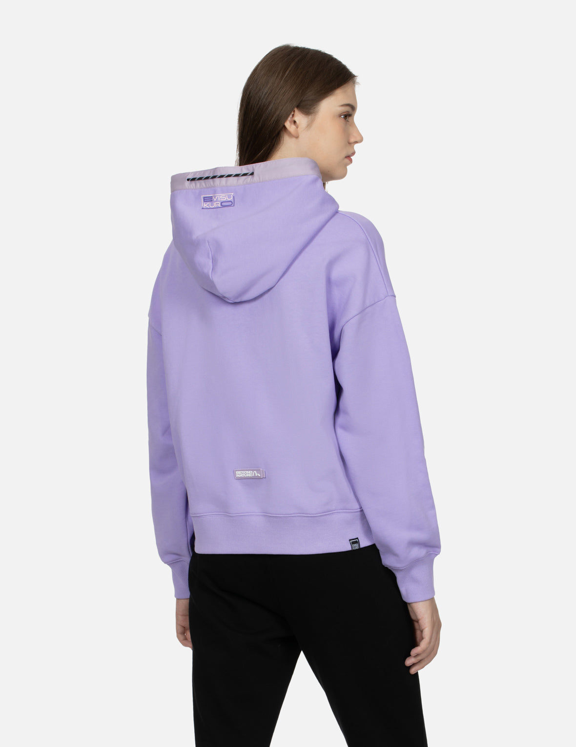 Seagull Print and Embroidery Loose Fit Hoodie