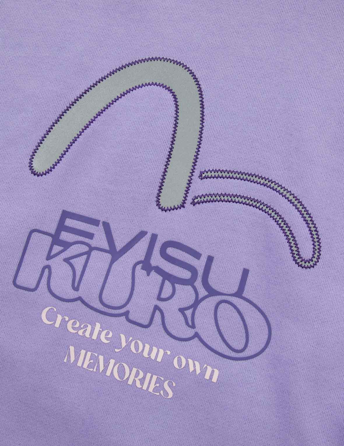 Seagull Print and Embroidery Loose Fit Hoodie