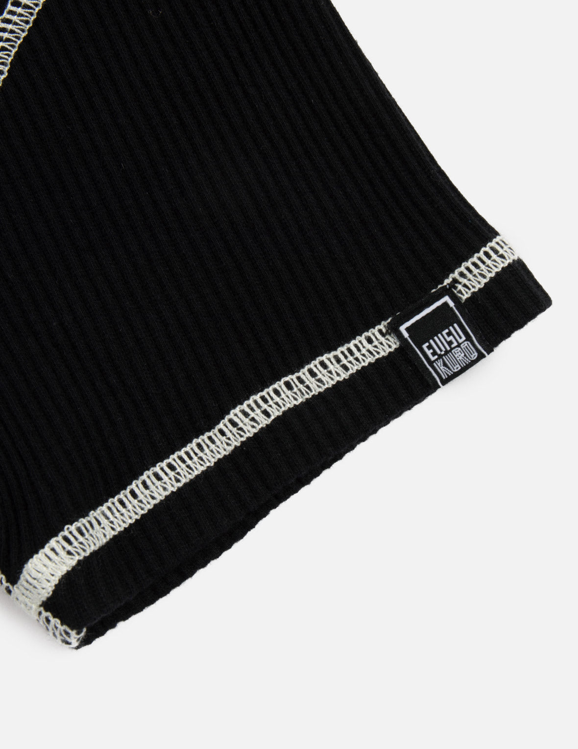 Seagull Embroidery Stud Slim Knit Top