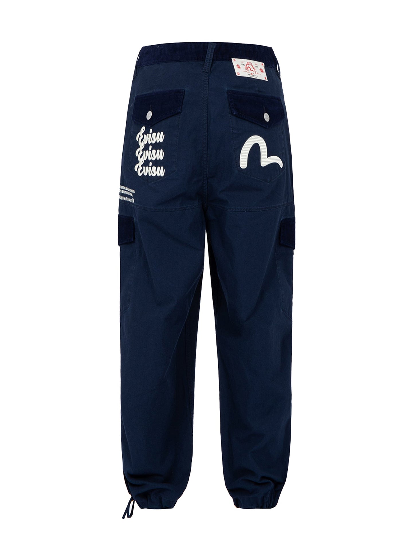 Seagull and Logo Embroidery Cargo Pants