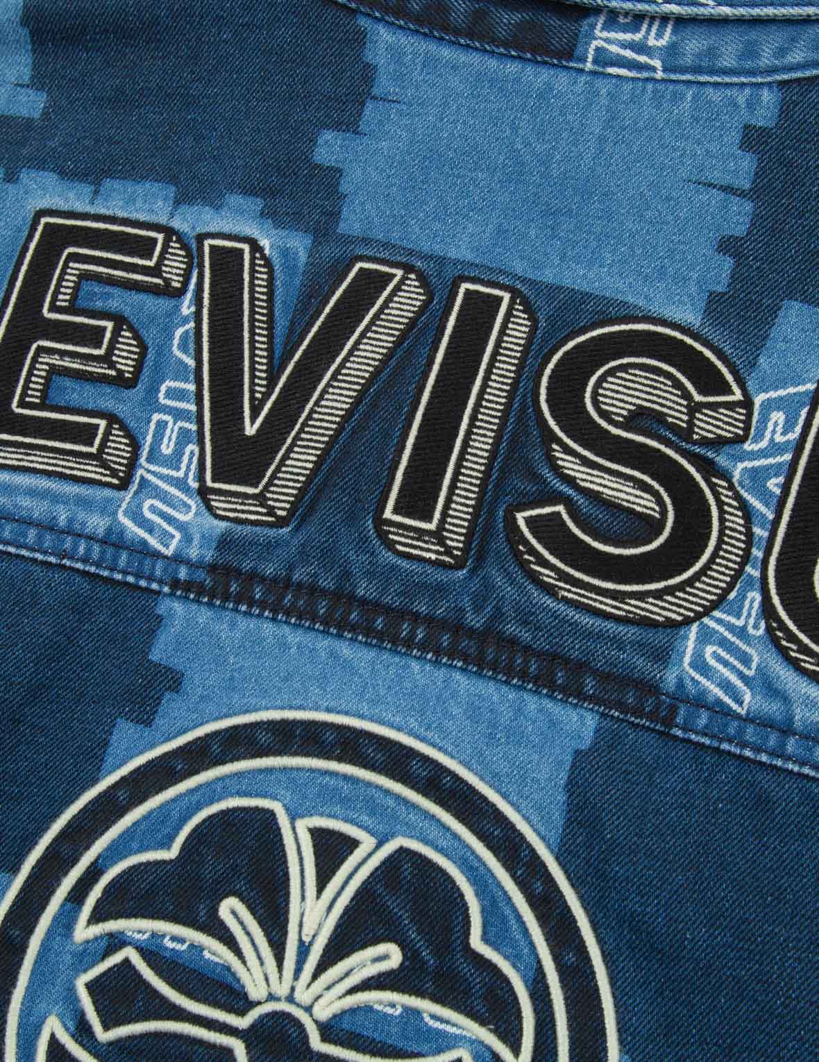 滿地格紋印花牛仔襯衫外套