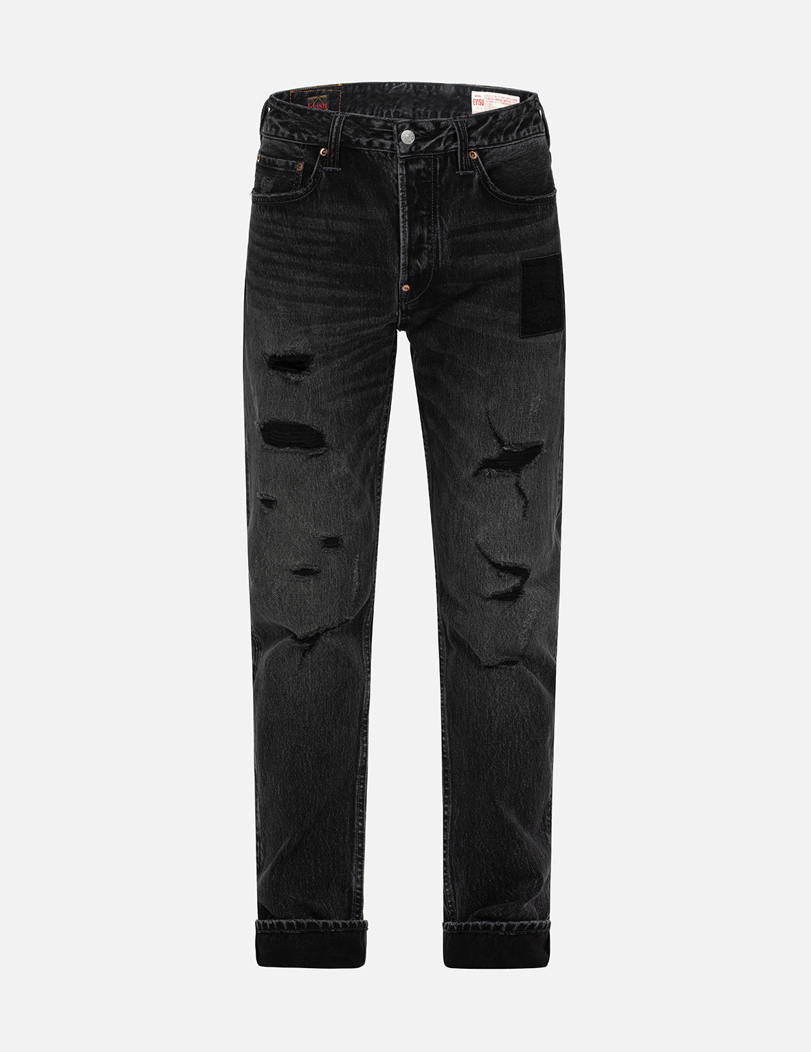 Camouflage Brushstroke Daicock Print Distressed Taper Fit Jeans #2017