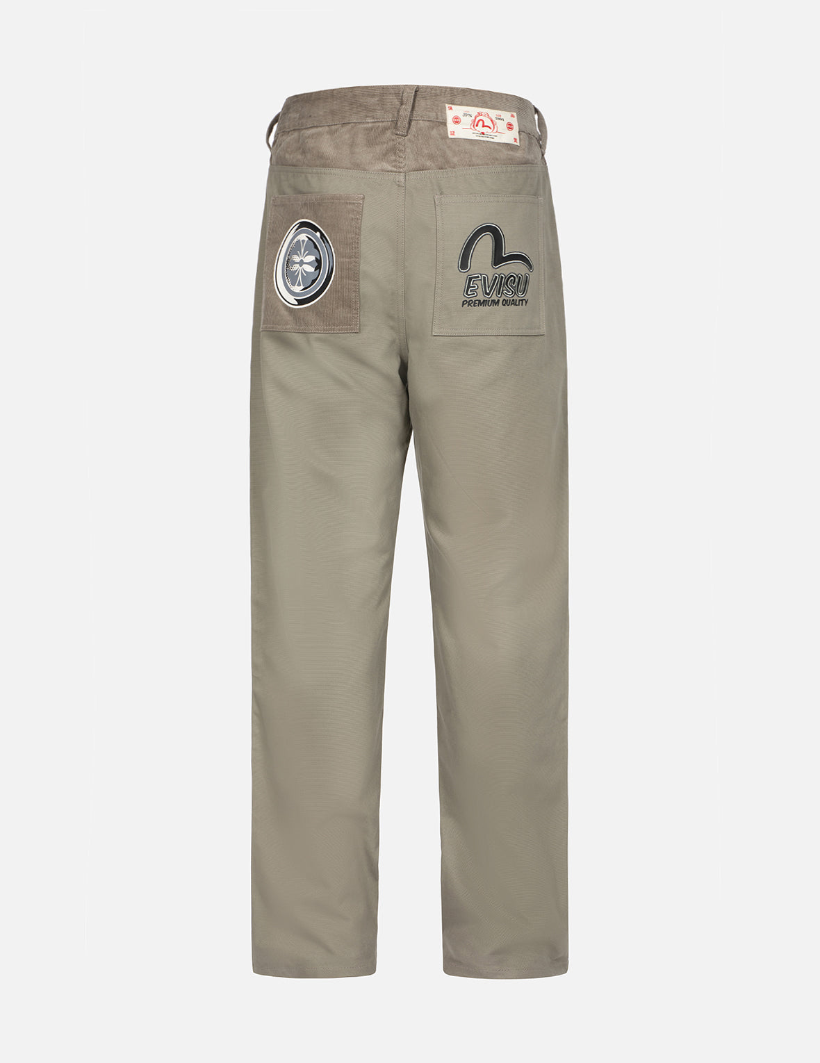 Seagull and Kamon Print Straight Fit Chino Pants
