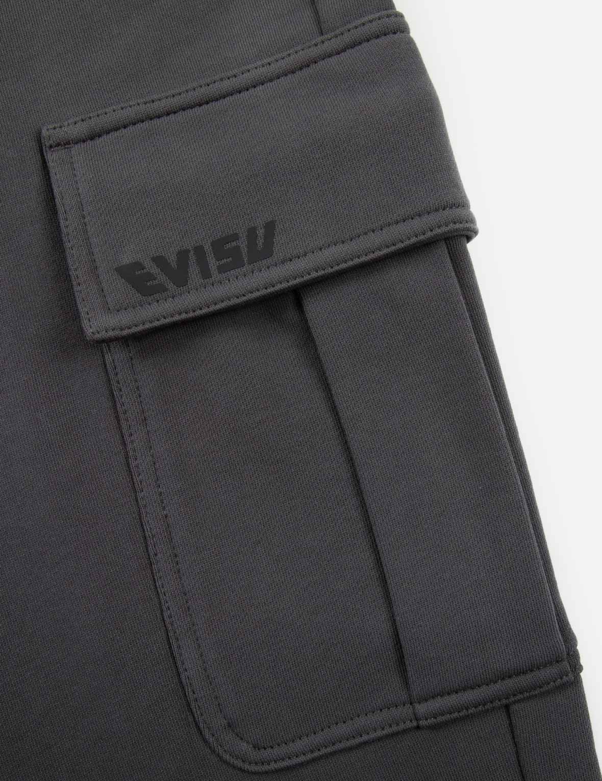 Logo Print Straight Fit Cargo Sweatpants