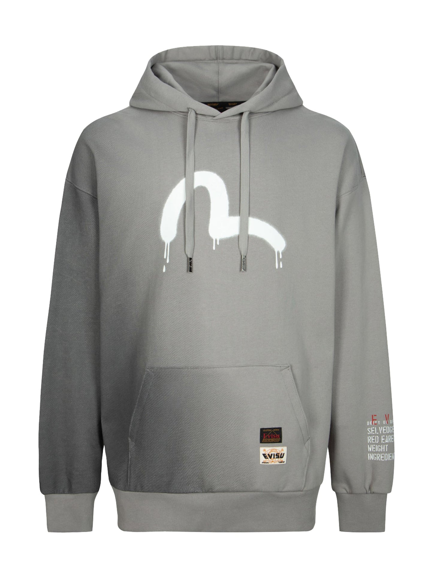 Graffiti Seagull and Slogan print Loose Fit Hoodie