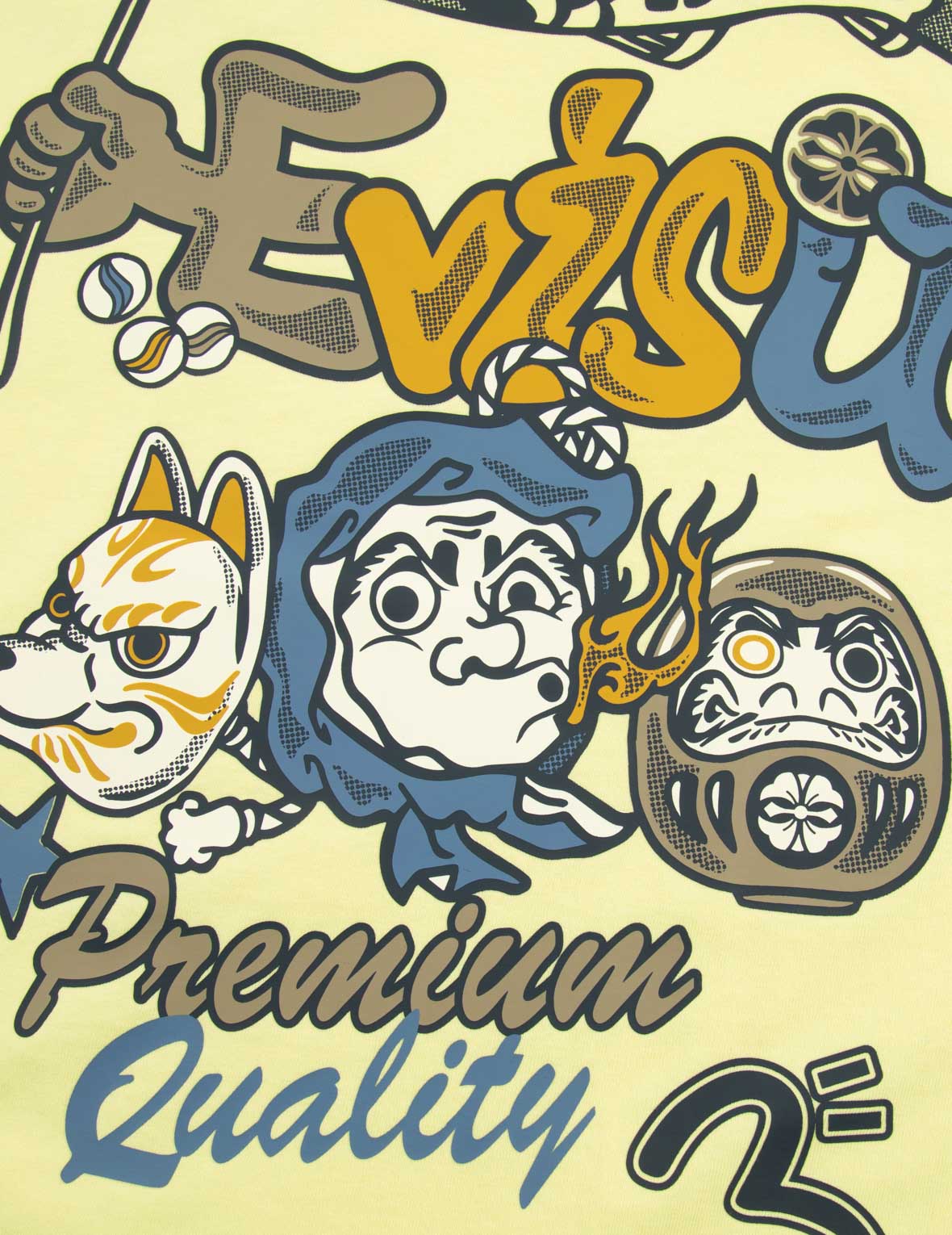 Hyottoko Festival Print Regular Fit T-shirt