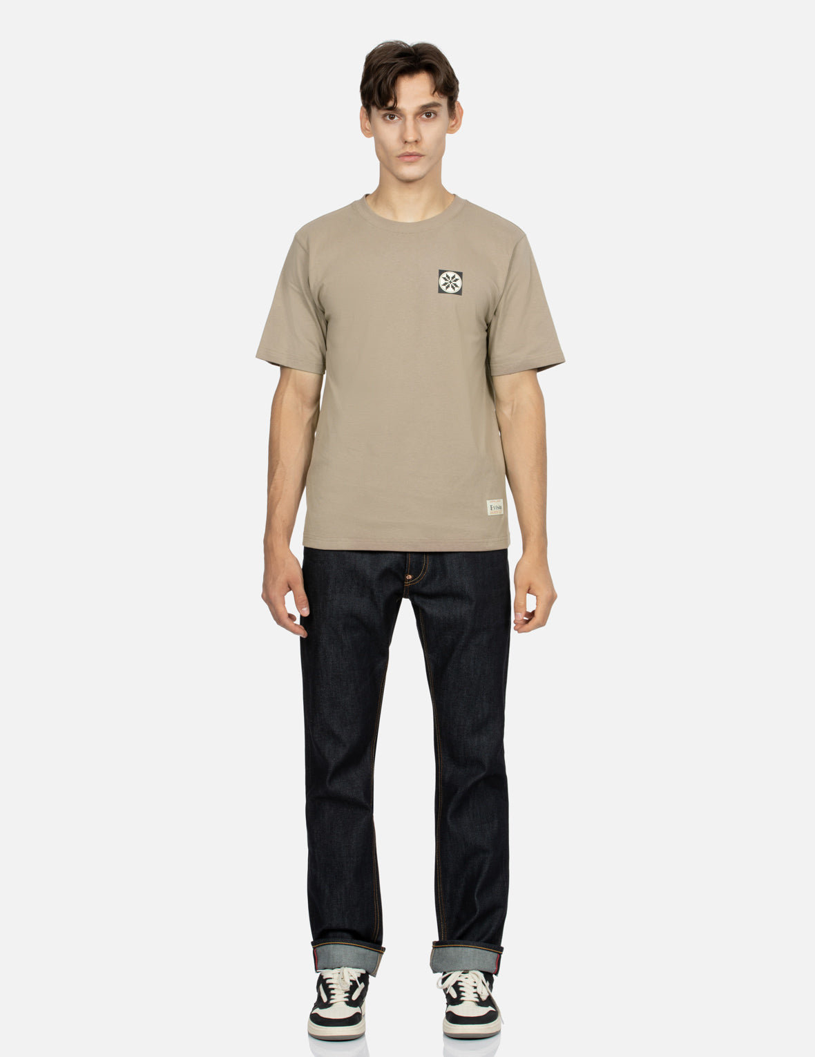 Kumadori Daruma and Lantern Print Regular Fit T-shirt