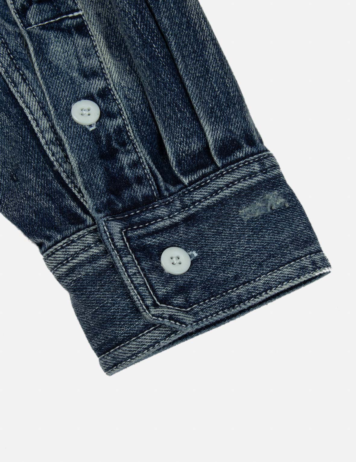 Lucky Slot Machine and Daruma Print Relax Fit Denim Shirt