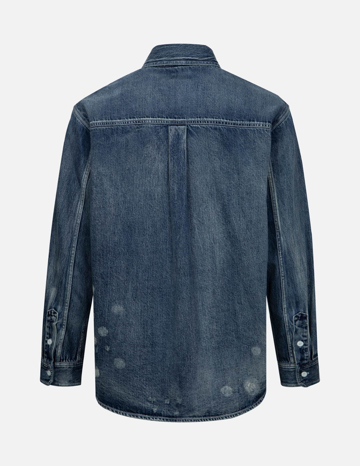 Lucky Slot Machine and Daruma Print Relax Fit Denim Shirt