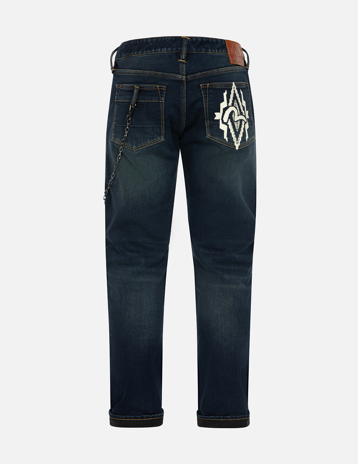 奇馬約掛毯海鷗印花窄腳牛仔褲 #2017