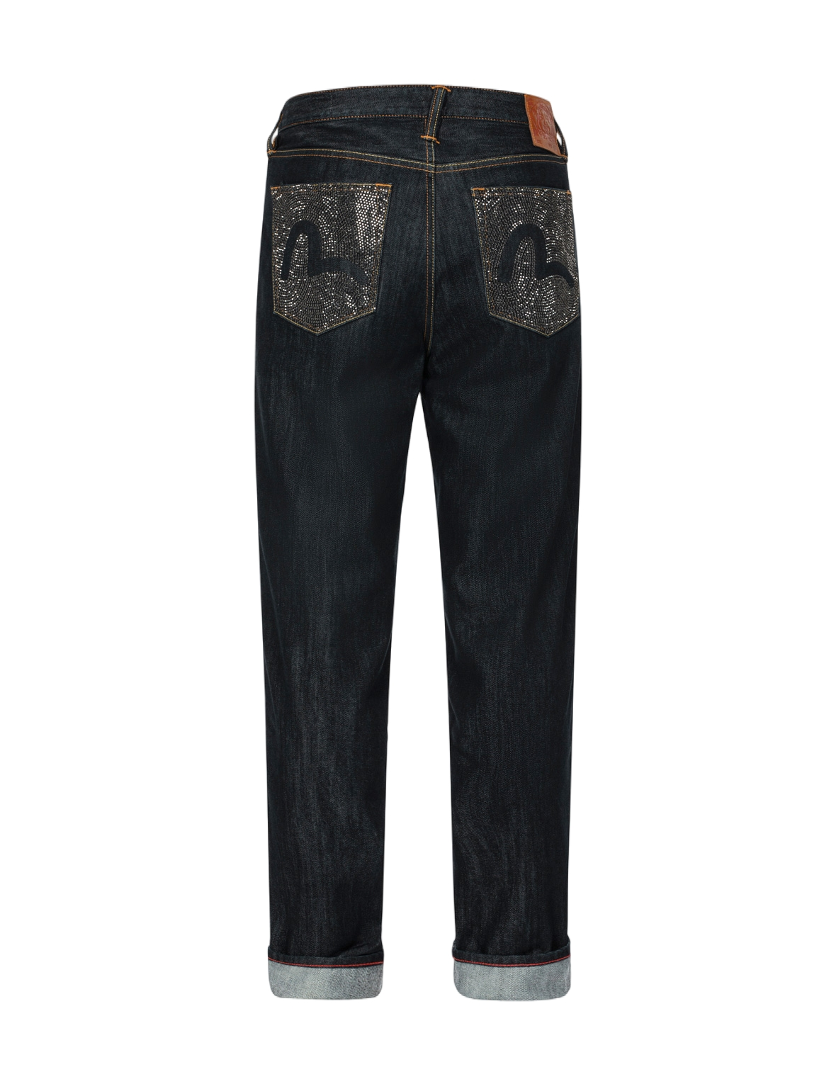 熱燙石鏤空海鷗時尚版型牛仔褲