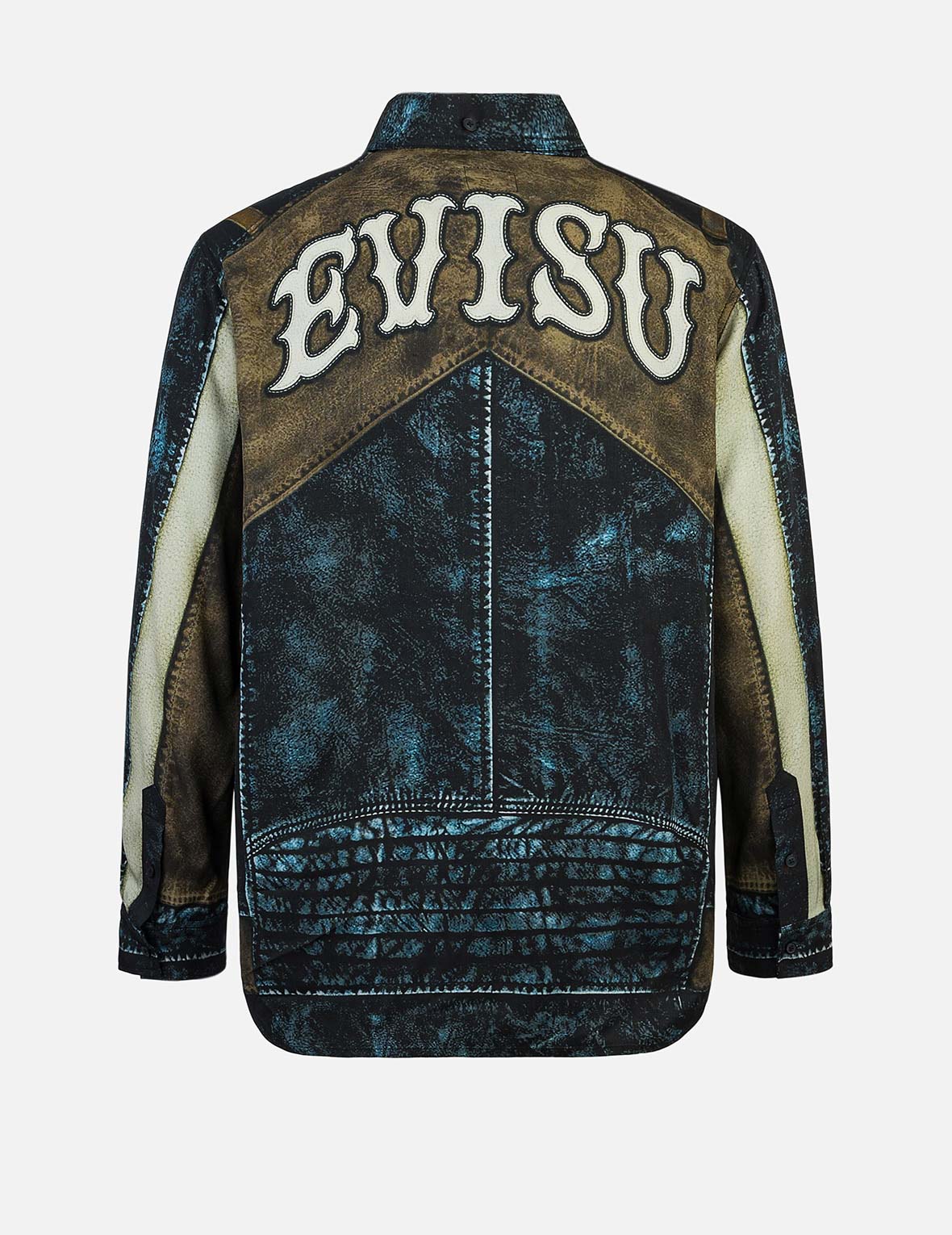 Replicate Biker Print Relax Fit Long-Sleeve Shirt